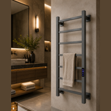 Reina Velino Electric Heated Towel Rail - Gun Metal