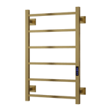 Reina Velino Electric Heated Towel Rail - Brushed Brass - www.ultrabathroom.com
