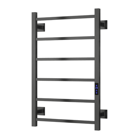 Reina Velino Electric Heated Towel Rail - Gun Metal - www.ultrabathroom.com