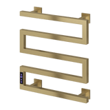 Reina Vispa Electric Heated Towel Rail - Brushed Brass - www.ultrabathroom.com