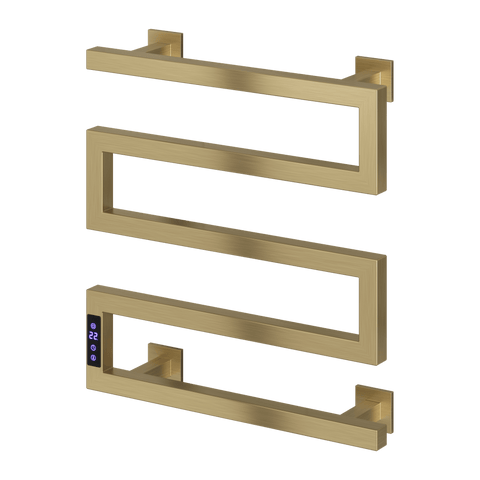 Reina Vispa Electric Heated Towel Rail - Brushed Brass - www.ultrabathroom.com