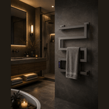 Reina Vispa Electric Heated Towel Rail - Gun Metal - www.ultrabathroom.com