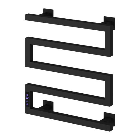 Reina Vispa Electric Heated Towel Rail - Matt Black - www.ultrabathroom.com