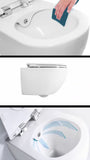 Franco Rimless Cool Grey Wall Hung Combined Bidet Toilet With Soft Close Seat
