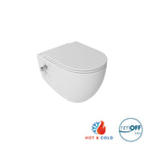 Rocco Integrated Rimless Hot and Cold Wall Hung Combined Bidet Toilet with Soft Close Seat - www.ultrabathroom.com
