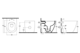 Rocco Rimless Back to Wall Combined Bidet Toilet with Soft Close Seat - www.ultrabathroom.com