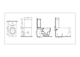 Salvo Integrated Rimless Hot and Cold Closed Couple Combined Bidet Toilet with Soft Close Seat - www.ultrabathroom.com