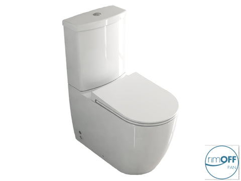 Salvo Rimless Closed Couple Combined Bidet Toilet with Soft Close Seat - www.ultrabathroom.com