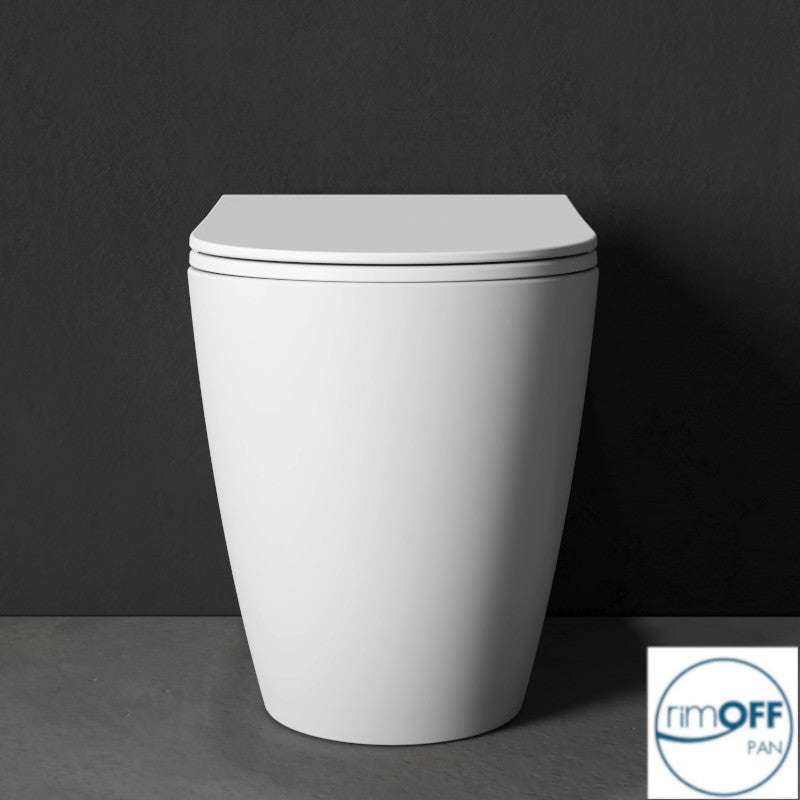 Salvo Rimless Comfort Height Back to Wall Combined Bidet Toilet with Soft Close Lid - www.ultrabathroom.com