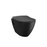 Short Projection MATT BLACK Wall Hung Combined Bidet Toilet With Soft Close Seat - www.ultrabathroom.com