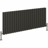 UB Trade Flat Column Double Horizontal Radiator - Anthracite - www.ultrabathroom.com