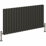 UB Trade Flat Column Double Horizontal Radiator - Anthracite - www.ultrabathroom.com