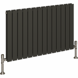 UB Trade Flat Column Double Horizontal Radiator - Anthracite - www.ultrabathroom.com