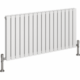 UB Trade Flat Column Double Horizontal Radiator - White - www.ultrabathroom.com