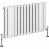 UB Trade Flat Column Double Horizontal Radiator - White - www.ultrabathroom.com