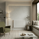 UB Trade Flat Column Double Horizontal Radiator - White - www.ultrabathroom.com