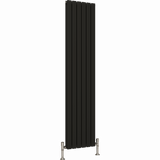 UB Trade Flat Column Double Vertical Radiator - Black - www.ultrabathroom.com