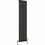 UB Trade Flat Column Single Vertical Radiator - Black - www.ultrabathroom.com