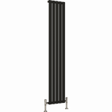 UB Trade Flat Column Single Vertical Radiator - Black - www.ultrabathroom.com