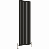 UB Trade Flat Column Single Vertical Radiator - Black - www.ultrabathroom.com