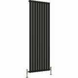UB Trade Flat Column Single Vertical Radiator - Black - www.ultrabathroom.com