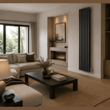 UB Trade Oval Column Double Vertical Radiator - Anthracite - www.ultrabathroom.com