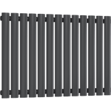 UB Trade Oval Column Single Horizontal Radiator - Anthracite - www.ultrabathroom.com