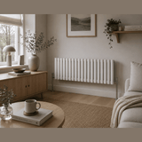 UB Trade Oval Column Single Horizontal Radiator - White - www.ultrabathroom.com