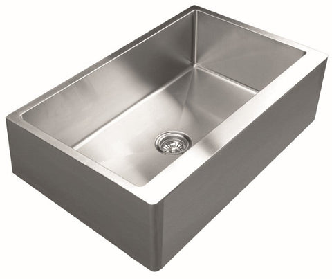 Ukinox Apron UK RSFC 840 Kitchen Sink, 838×510mm — Polished Stainless Steel - www.ultrabathroom.com