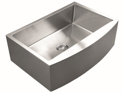 Ukinox Apron UK RSFC 849 Kitchen Sink, 838×510mm — Polished Stainless Steel - www.ultrabathroom.com