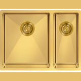 UKINOX – ColorX Series – TNL 340.70.30 – Gold Finish Stainless Steel Kitchen Sink – Left and Right Option - www.ultrabathroom.com