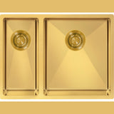 UKINOX – ColorX Series – TNL 340.70.30 – Gold Finish Stainless Steel Kitchen Sink – Left and Right Option - www.ultrabathroom.com