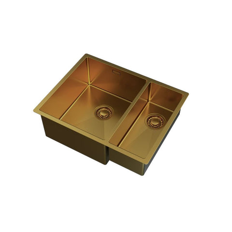 UKINOX – ColorX Series – TNL 340.70.30 – Gold Finish Stainless Steel Kitchen Sink – Left and Right Option - www.ultrabathroom.com