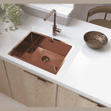 UKINOX – ColorX Series – TNL 450 – Rose Gold Finish Stainless Steel Kitchen Sink - www.ultrabathroom.com