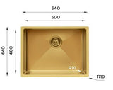 UKINOX – ColorX Series – TNL 500 – Titanium Finish Stainless Steel Kitchen Sink - www.ultrabathroom.com