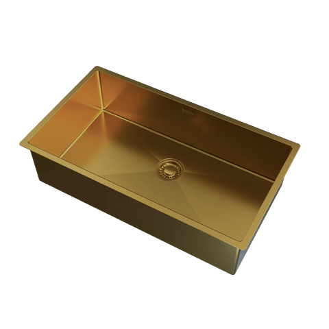 UKINOX – ColorX Series – TNL 745 – Gold Finish Stainless Steel Kitchen Sink - www.ultrabathroom.com