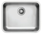 Ukinox D 500/R50 Undermount Kitchen Sink, 500×400mm — Polished Stainless Steel - www.ultrabathroom.com