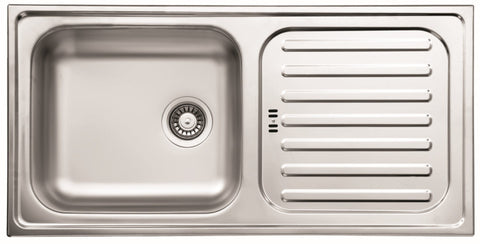 Ukinox EC 1000.500 Kitchen Sink, 1000×500mm — Polished Stainless Steel - www.ultrabathroom.com