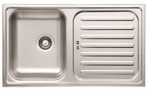 Ukinox EC 860.500 Kitchen Sink, 860×500mm — Polished Stainless Steel - www.ultrabathroom.com