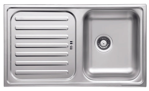 Ukinox EC 860.500 Kitchen Sink, 860×500mm — Polished Stainless Steel - www.ultrabathroom.com