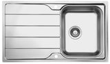 Ukinox Lines LN 860.500 Kitchen Sink, 860×500mm — Polished Stainless Steel - www.ultrabathroom.com