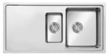 Ukinox Micro Flat MF 1000.500.15 Kitchen Sink, 1000×500mm — Polished Stainless Steel - www.ultrabathroom.com