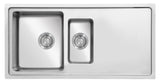 Ukinox Micro Flat MF 1000.500.15 Kitchen Sink, 1000×500mm — Polished Stainless Steel - www.ultrabathroom.com
