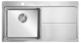 Ukinox Micro Master MM 1000.510 Kitchen Sink, 1000×510mm — Polished Stainless Steel - www.ultrabathroom.com