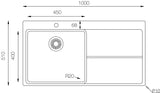Ukinox Micro Master MM 1000.510 Kitchen Sink, 1000×510mm — Polished Stainless Steel - www.ultrabathroom.com