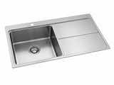 Ukinox - Micro Master - MM 1000.510 - Kitchen Sink, 1000×510mm — Polished Stainless Steel - Left and Right Option - www.ultrabathroom.com