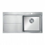 Ukinox - Micro Master - MM 1000.510 - Kitchen Sink, 1000×510mm — Polished Stainless Steel - Left and Right Option - www.ultrabathroom.com
