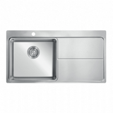 Ukinox - Micro Master - MM 1000.510 - Kitchen Sink, 1000×510mm — Polished Stainless Steel - Left and Right Option - www.ultrabathroom.com