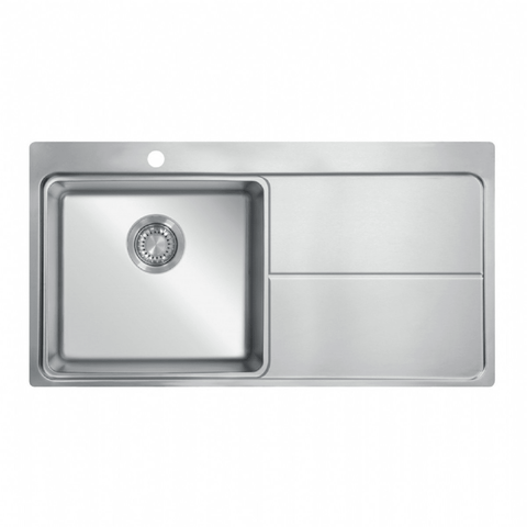 Ukinox - Micro Master - MM 1000.510 - Kitchen Sink, 1000×510mm — Polished Stainless Steel - Left and Right Option - www.ultrabathroom.com