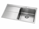Ukinox - Micro Master - MM 1000.510 - Kitchen Sink, 1000×510mm — Polished Stainless Steel - Left and Right Option - www.ultrabathroom.com